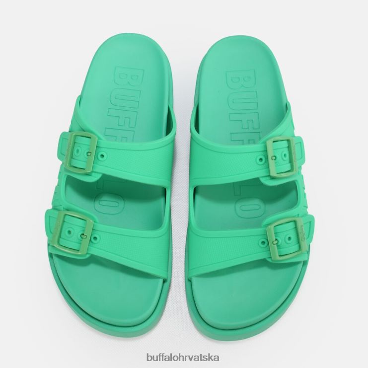 zelena Buffalo eve sol sandale s platformom veganske |slajdova TDD6T460